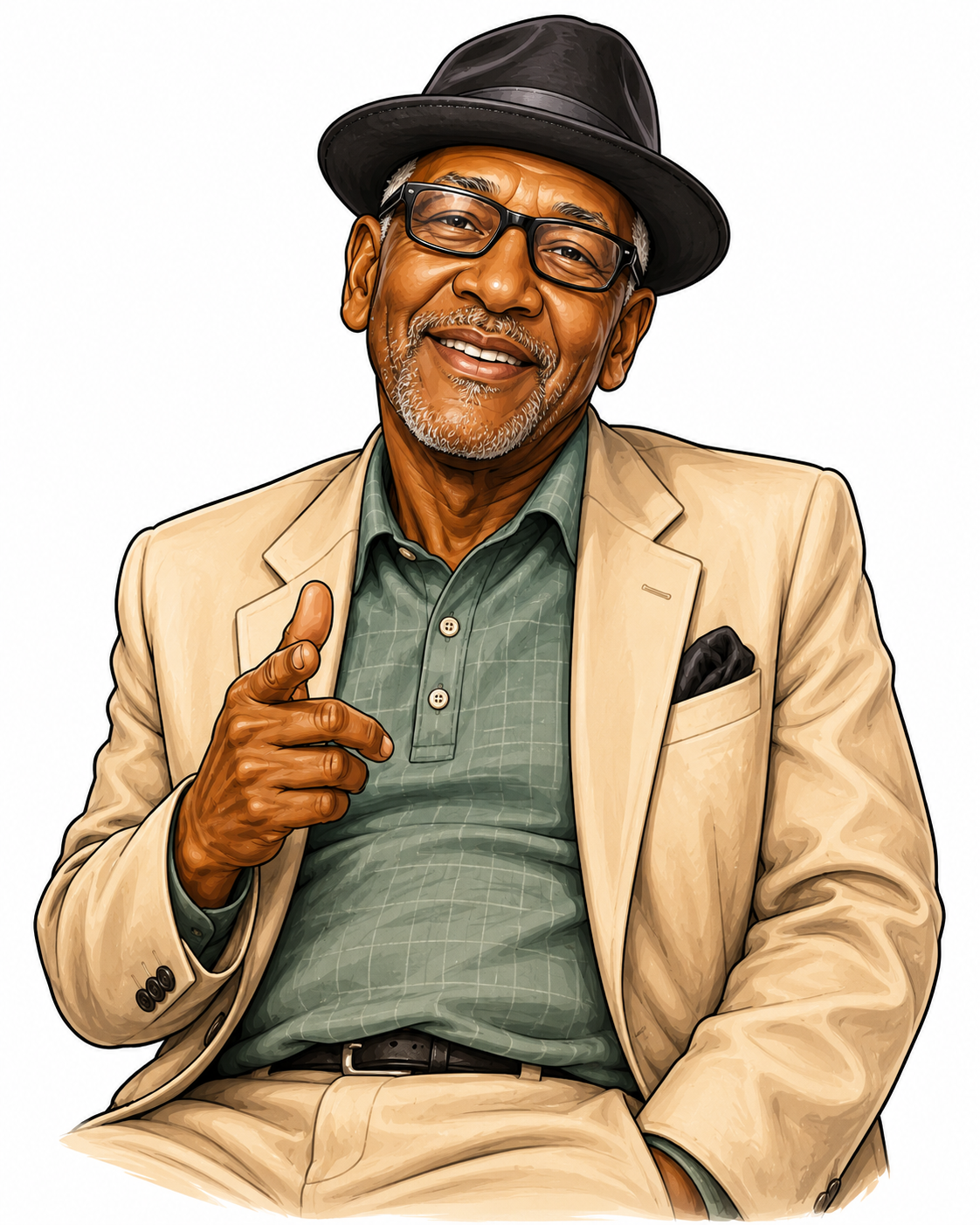 Mr. Alfred caricature